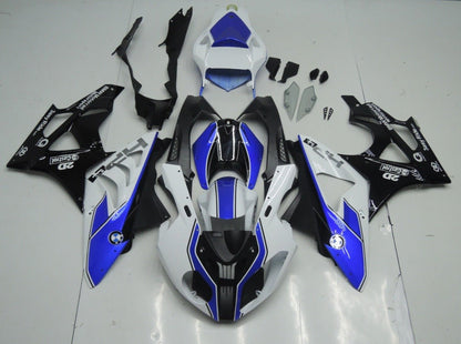 Blue, White and Black Fairing Kit for a 2009, 2010, 2011, 2012, 2013 and 2014 BMW S1000RR motorcycle