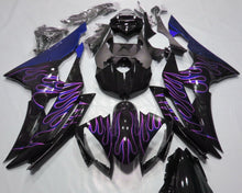 Yamaha YZF-R6 (2008-2016) Black, Purple & Blue Flame Fairings