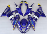 Blue, White, Black and Yellow Fairing Kit for a 2013, 2014, 2015, 2016, 2017 & 2018 Kawasaki ZX-6R 636 motorcycle