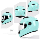 The Blue Mint HNJ Full-Face Motorcycle Helmet is brought to you by Kings Motorcycle Fairings