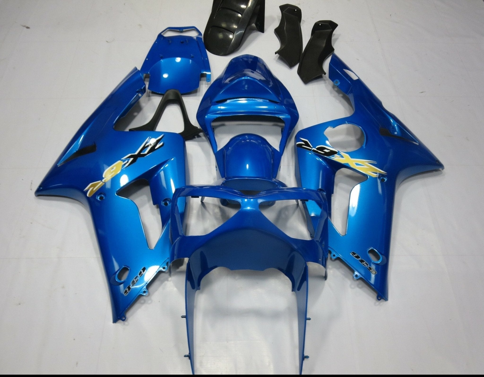 Fairings | Kawasaki ZX6R 636 (2003-2004) Light Blue, Black