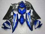 Blue, White, Black and Matte Black Fairing Kit for a 2006 & 2007 Yamaha YZF-R6 motorcycle