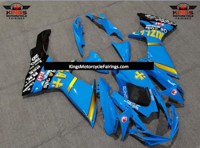 Suzuki GSXR600 (2011-2023) Light Blue Rizla Fairings at KingsMotorcycleFairings.com