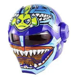 Blue Shark Iron Man Full Face Modular Motorcycle Helmet is brought to you by KingsMotorcycleFairings.com