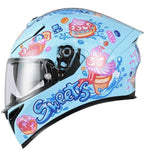 Blue Sweets Ryzen Motorcycle Helmet at KingsMotorcycleFairings.com