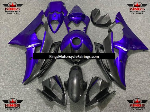 Yamaha YZF-R6 (2008-2016) Faux Carbon Fiber & Blue Fairings
