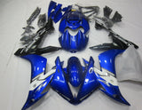 Blue, White, Silver and Black Fairing Kit for a 2004, 2005 & 2006 Yamaha YZF-R1 motorcycle