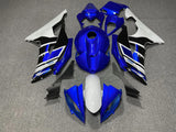 Blue, White and Black Fairing Kit for a 2008, 2009, 2010, 2011, 2012, 2013, 2014, 2015 & 2016 Yamaha YZF-R6 motorcycle