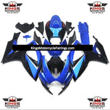 Blue, Black, Silver and Red Fairing Kit for a 2006 & 2007 Suzuki GSX-R600 motorcycle