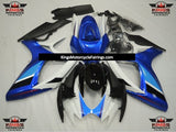 Suzuki GSXR600 (2006-2007) Blue, Black, White, Light Blue & Red Fairings