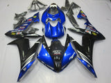 Blue, Black, White and Silver Fairing Kit for a 2004, 2005 & 2006 Yamaha YZF-R1 motorcycle