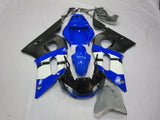 Blue, Black, White and Matte Black Fairing Kit for a 1998, 1999, 2000, 2001 & 2002 Yamaha YZF-R6 motorcycle