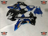Blue and Black Shark Fairing Kit for a 2017 and 2018 BMW S1000RR motorcycle