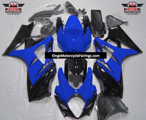 Suzuki GSXR1000 (2007-2008) Blue, Black & Silver Fairings
