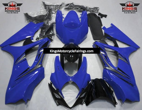 Suzuki GSXR1000 (2007-2008) Blue, Black & Silver Fairings