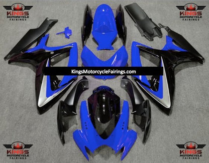 Blue, Black and Gray Fairing Kit for a 2006 & 2007 Suzuki GSX-R750 motorcycle