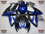 Blue, Black and Silver Fairing Kit for a 2006 & 2007 Suzuki GSX-R750 motorcycle