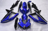 Blue, Black and Silver Fairing Kit for a 2008, 2009, & 2010 Suzuki GSX-R600 motorcycle