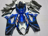 Blue, Black and White Corona Fairing Kit for a 2007 & 2008 Suzuki GSX-R1000 motorcycle