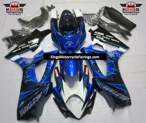 Suzuki GSXR1000 (2007-2008) Blue, Black & White Corona Fairings
