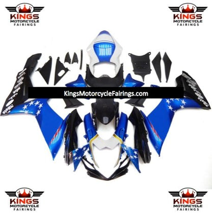 Suzuki GSXR750 (2011-2023) Blue, Black & White Star Fairings