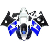 Blue, Black, Dark Blue and White Fairing Kit for a 2003 & 2004 Suzuki GSX-R1000 motorcycl