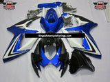 Suzuki GSXR600 (2006-2007) Blue, Black & White Fairings