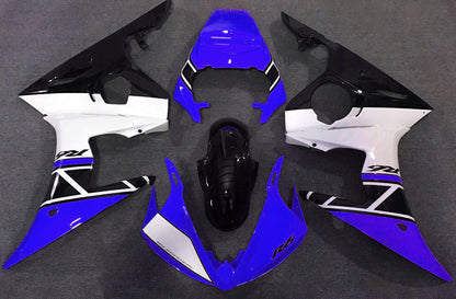 Blue, Black and White Fairing Kit for a 2003 & 2004 Yamaha YZF-R6 motorcycle
