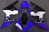 Blue, Black and White Fairing Kit for a 2003 & 2004 Yamaha YZF-R6 motorcycle