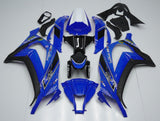 Fairing kit for a Kawasaki Ninja ZX10R (2011-2015) Blue, Black & White