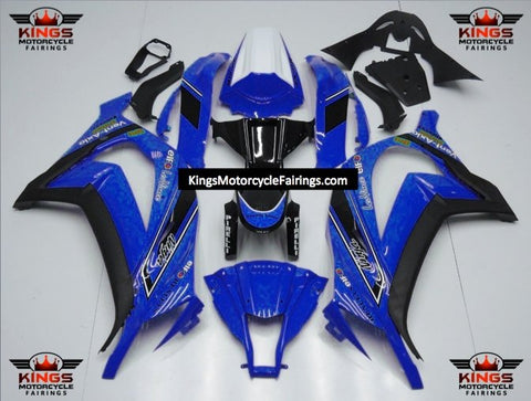 Blue, Black and White Fairing Kit for a 2011, 2012, 2013, 2014 & 2015 Kawasaki Ninja ZX-10R motorcycle