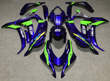 Blue, Green, Black and Yellow Fairing Kit for a 2016, 2017, 2018, 2019 & 2020 Kawasaki Ninja ZX-10R motorcycle