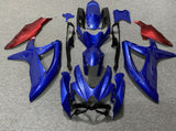 Blue, Red and Black Fairing Kit for a 2008, 2009, & 2010 Suzuki GSX-R600 motorcycle