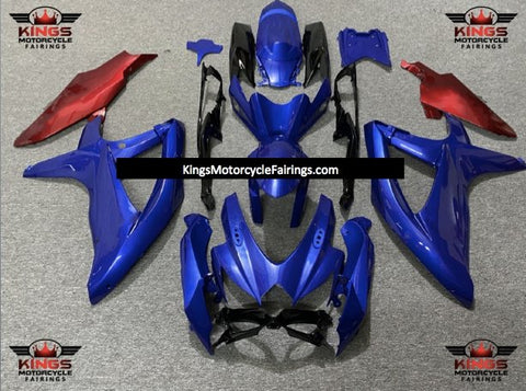 Suzuki GSXR600 (2008-2010) Blue, Red & Black Fairings