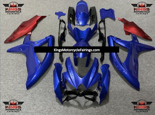 Suzuki GSXR750 (2008-2010) Blue, Red & Black Fairings