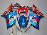 Blue, Red and White Fairing Kit for a 2003 & 2004 Suzuki GSX-R1000 motorcycle