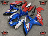 Blue, Red and White Fairing Kit for a 2008, 2009 & 2010 Suzuki GSX-R750 motorcycle