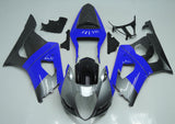 Suzuki GSXR1000 (2003-2004) Silver, Blue & Black Fairings