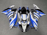 White, Blue and Black Fairing Kit for a 2007 & 2008 Kawasaki Ninja ZX-6R 636 motorcycle