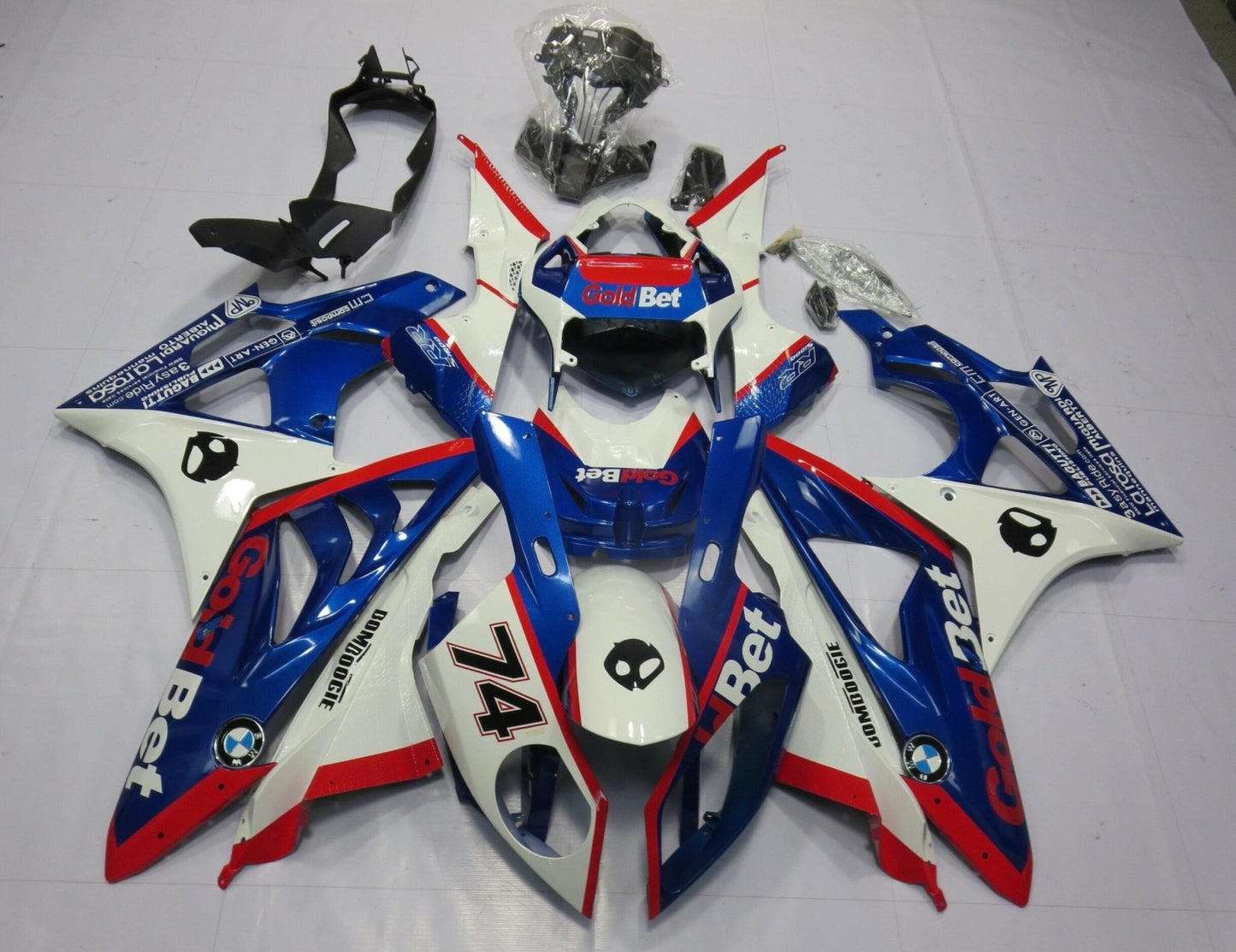 BMW S1000RR (2015-2016) Blue, White & Red GoldBet Fairings