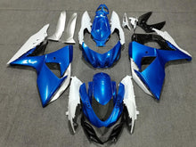 Blue, Silver and White Fairing Kit for a 2009, 2010, 2011, 2012, 2013, 2014, 2015 & 2016 Suzuki GSX-R1000 motorcycle
