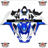 Blue, White, Black and Red Fairing Kit for a 2011, 2012, 2013, 2014, 2015, 2016, 2017, 2018, 2019, 2020 & 2021 Suzuki GSX-R750 motorcycle