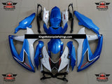 Suzuki GSXR600 (2008-2010) Blue, White, Gray & Red Fairings