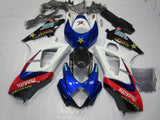 Blue, White, Red and Black Rockstar Fairing Kit for a 2007 & 2008 Suzuki GSX-R1000 motorcycle