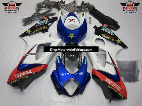 Suzuki GSXR1000 (2007-2008) Blue, White, Red & Black Rockstar Fairings
