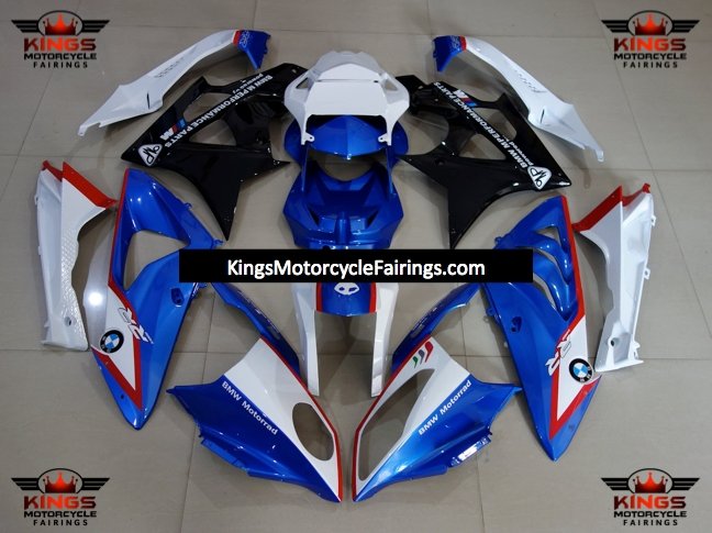 BMW S1000RR (2017-2018) Blue, White, Red & Black Fairings