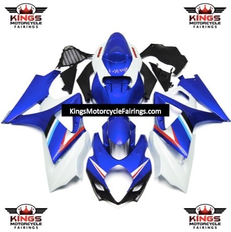 Suzuki GSXR1000 (2007-2008) Blue, White, Red & Black Fairings