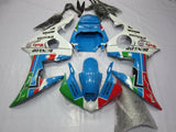 Blue, White, Red and Green Fairing Kit for a 2003 & 2004 Yamaha YZF-R6 motorcycle