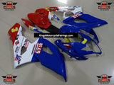 Blue, White, Red and Yellow Fairing Kit for a 2005 & 2006 Suzuki GSX-R1000 motorcycle