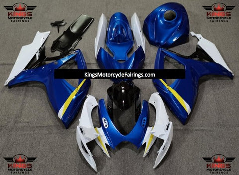 Suzuki GSXR750 (2006-2007) Blue, White, Yellow & Black Fairings